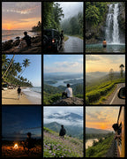 Collage of travel photos edited with the presets